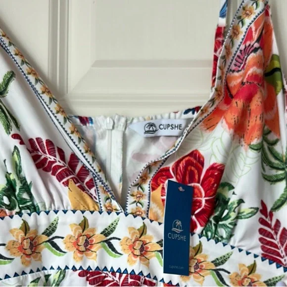 NWT Cupshe Colorful Floral Maxi Dress - Picture 4 of 8